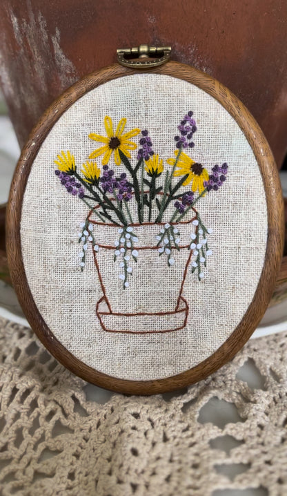 Black Eyed Susan and Lavender Planter