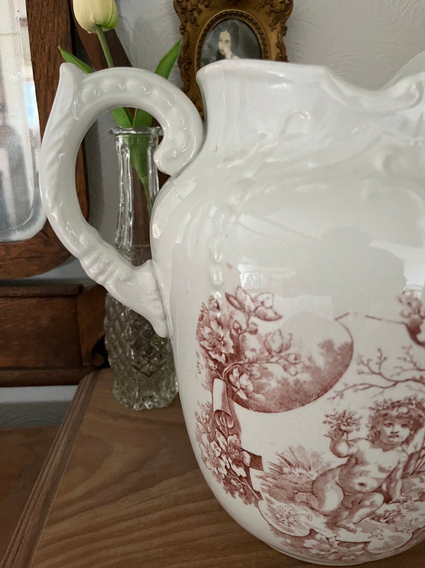 Large Ornate Wash Pitcher