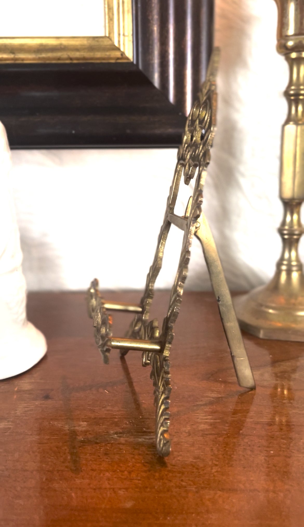 Solid Brass Ornate Picture Easel (1 left)