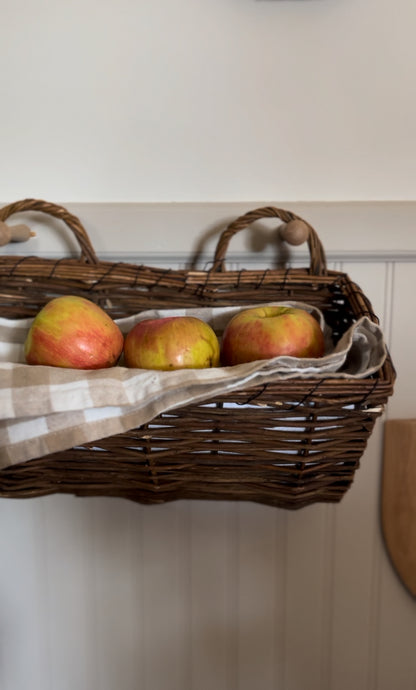 Wicker Double Handle Hanging Basket