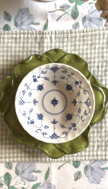 Blue and White Staffordshire Finlandia Pattern Bowl