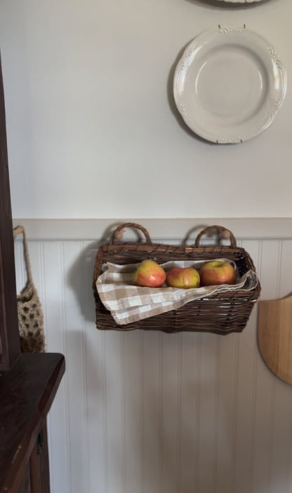 Wicker Double Handle Hanging Basket