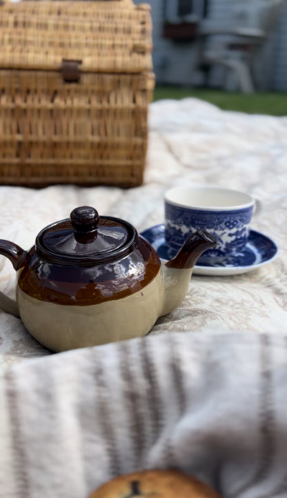 Brown Stoneware Teapot