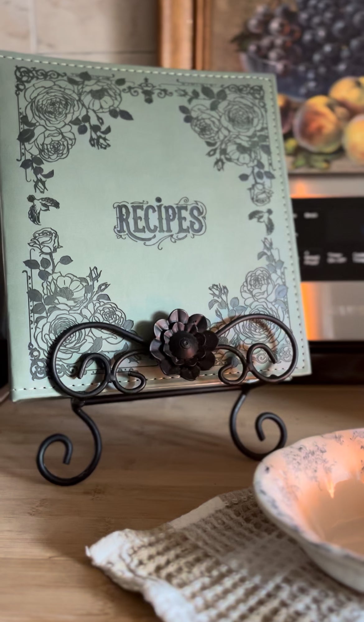 Black Metal Cook Book Stand