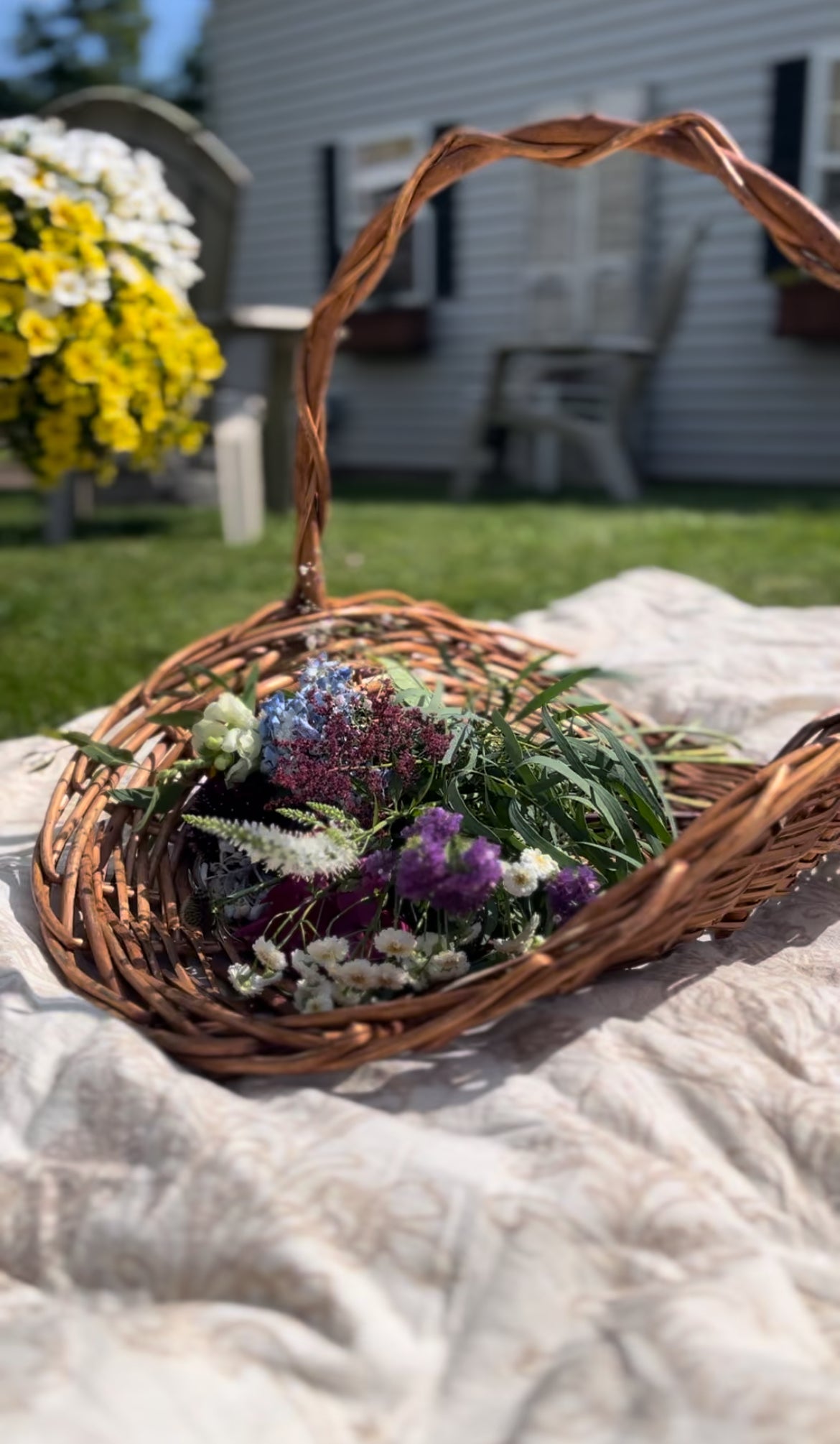 Large Flower Gathering Basket