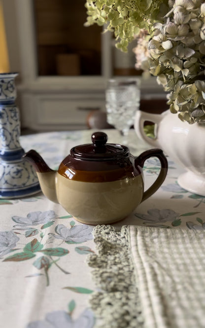 Brown Stoneware Teapot