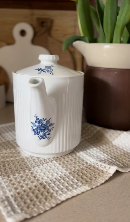 Blue and White English Ironstone Teapot