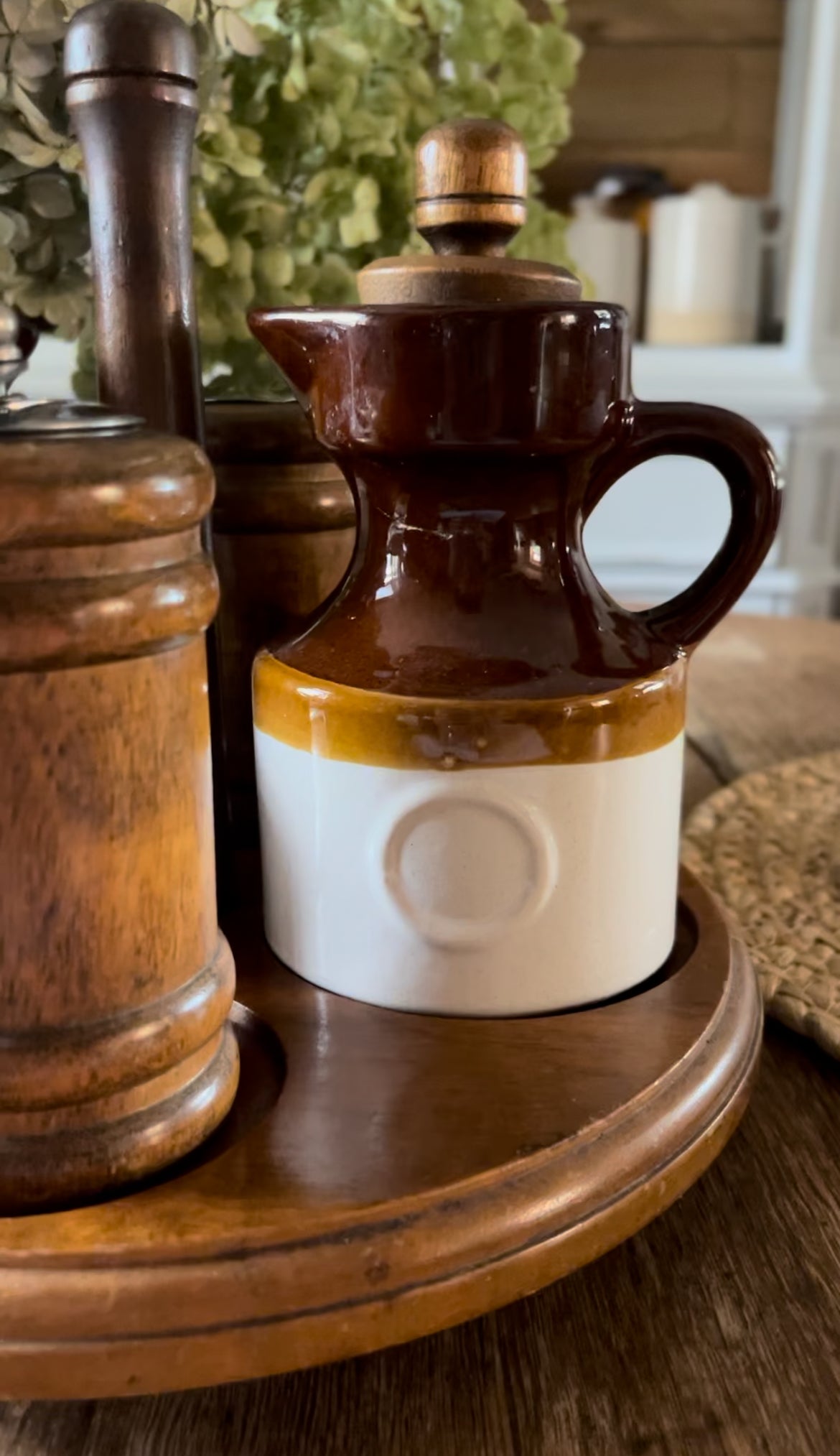 Vintage Lazy Susan Condiment Set