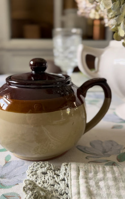 Brown Stoneware Teapot