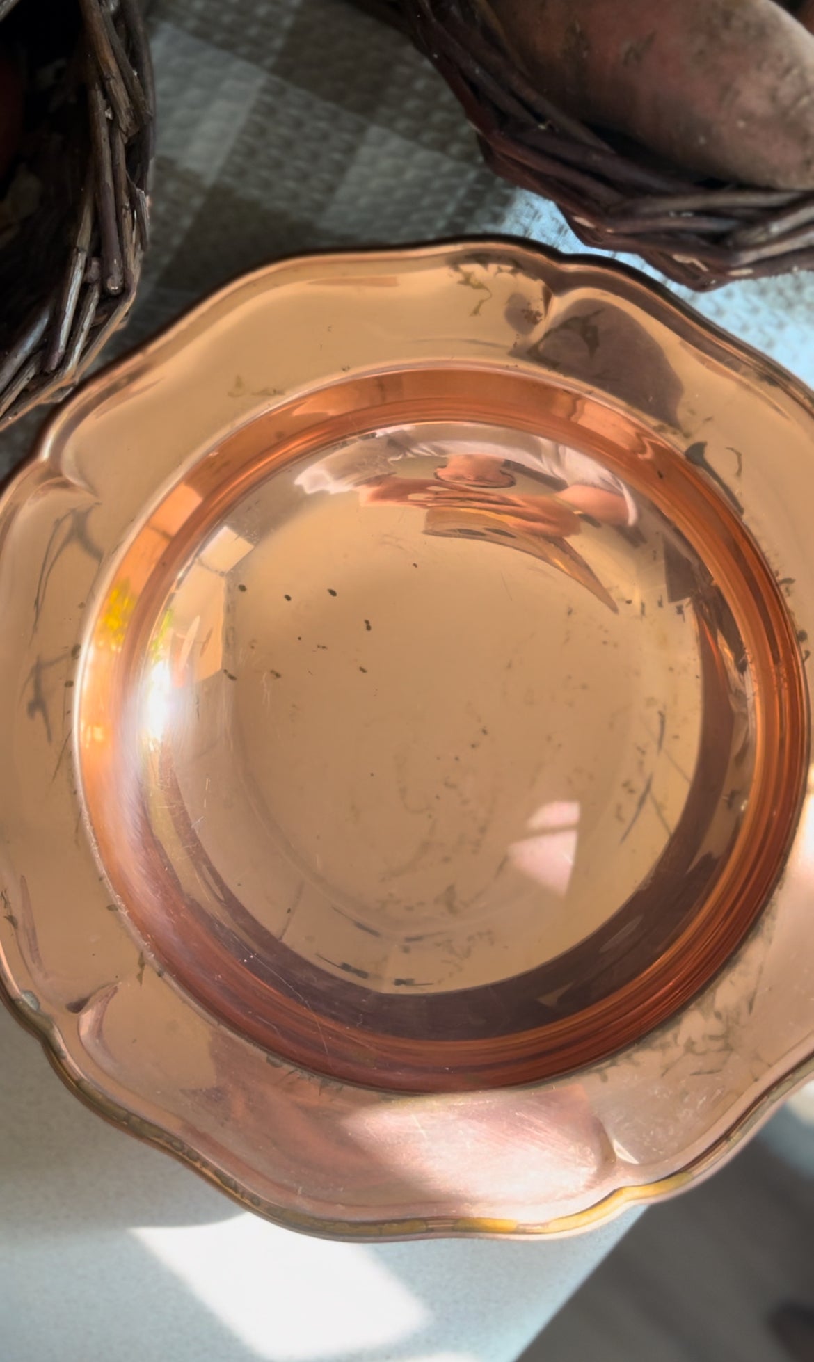 Copper Fruit Bowl