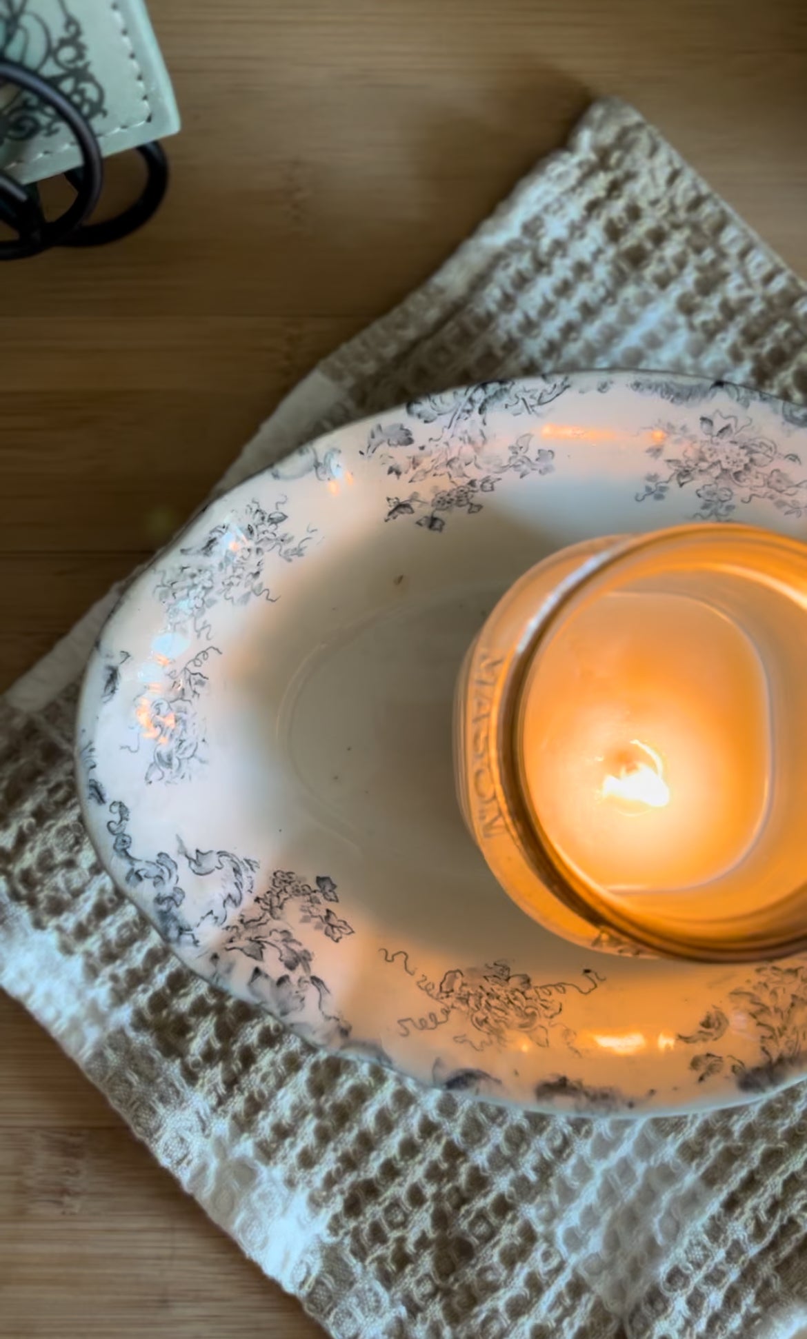 Blue and White Floral Serving Dish