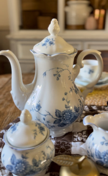 Blue and White Mitterteich Bavarian Tea Set (each sold separately)