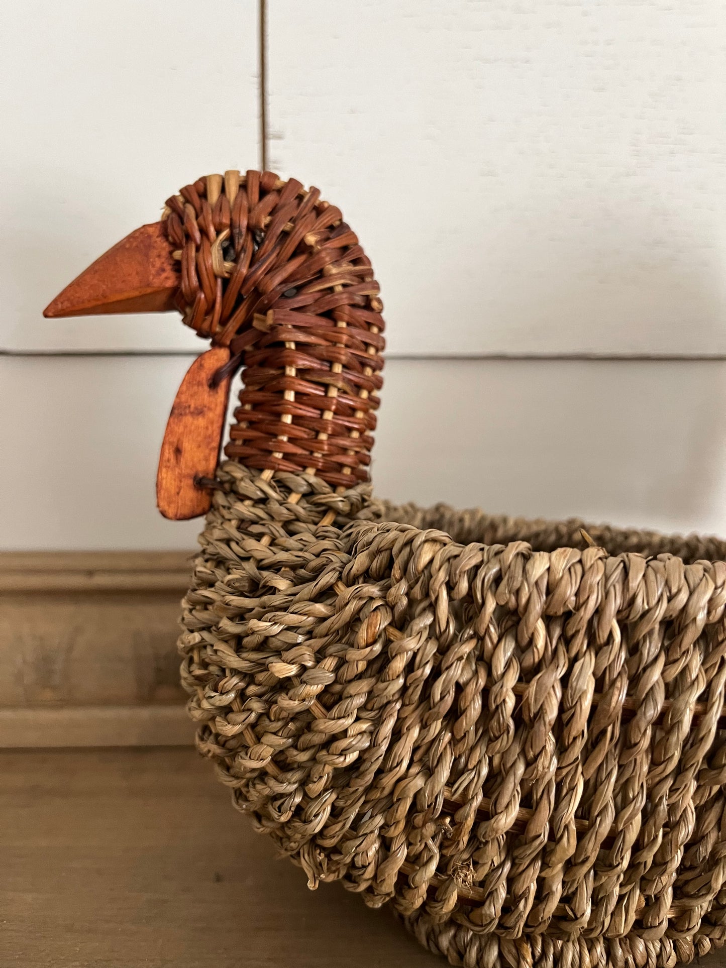 Two Toned Wicker Turkey Basket