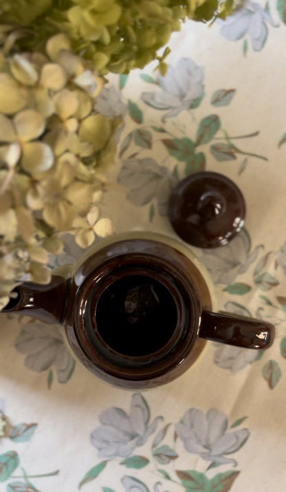 Brown Stoneware Teapot