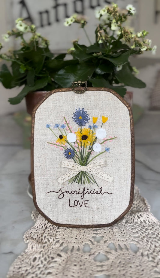 Wild Flower Bouquet Embroidery