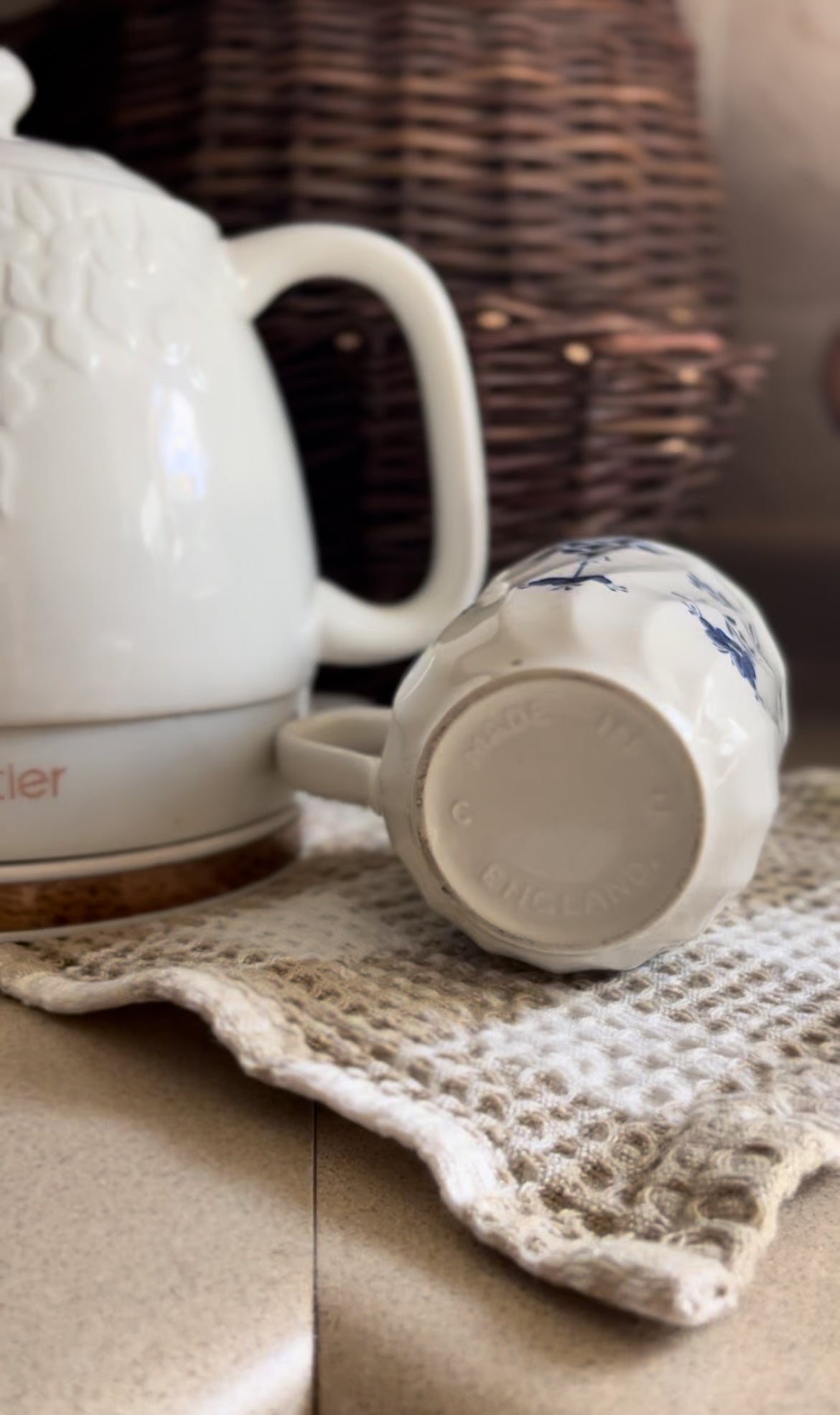 Blue and White Churchill Finlandia Pattern Mug (1 left)