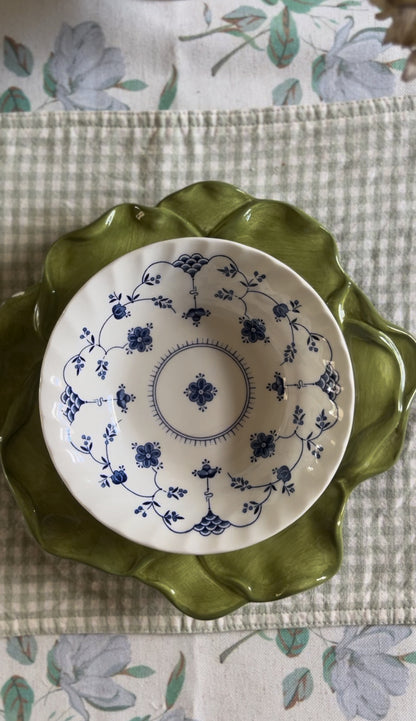 Blue and White Staffordshire Finlandia Pattern Bowl