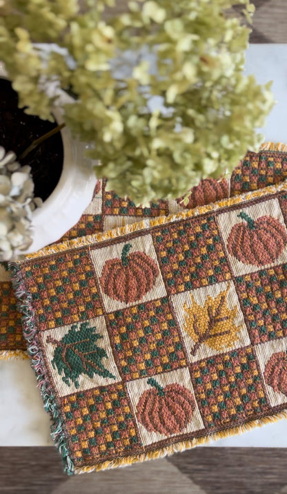 Set of 2 Cozy Fall Placemats