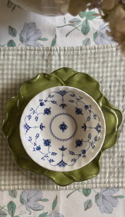 Blue and White Staffordshire Finlandia Pattern Bowl