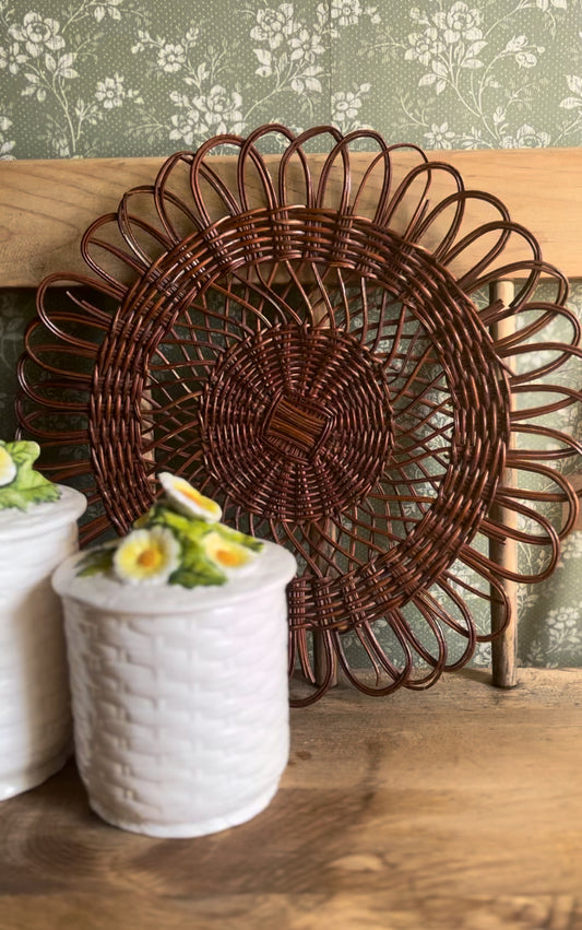 Flat Wicker Basket