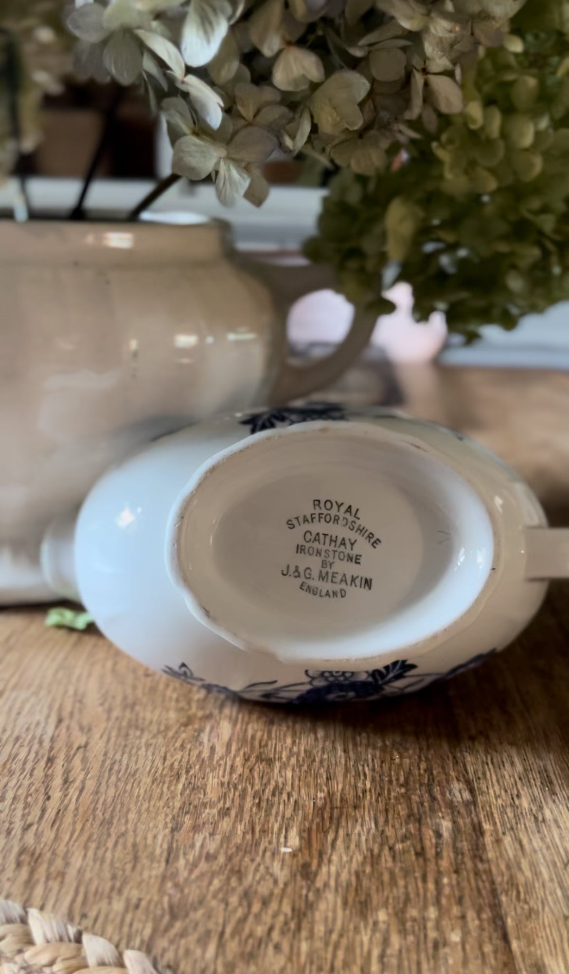 Royal Staffordshire Blue and White Gravy Boat