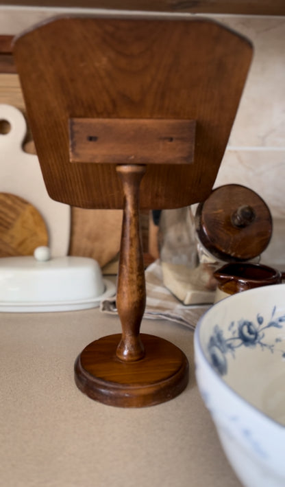 Vintage Wooden Standing Recipe Card Holder