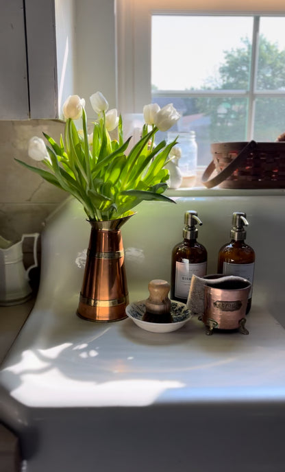 Copper and Brass Pitcher/Vase