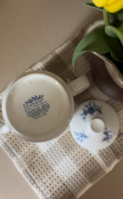 Blue and White English Ironstone Teapot