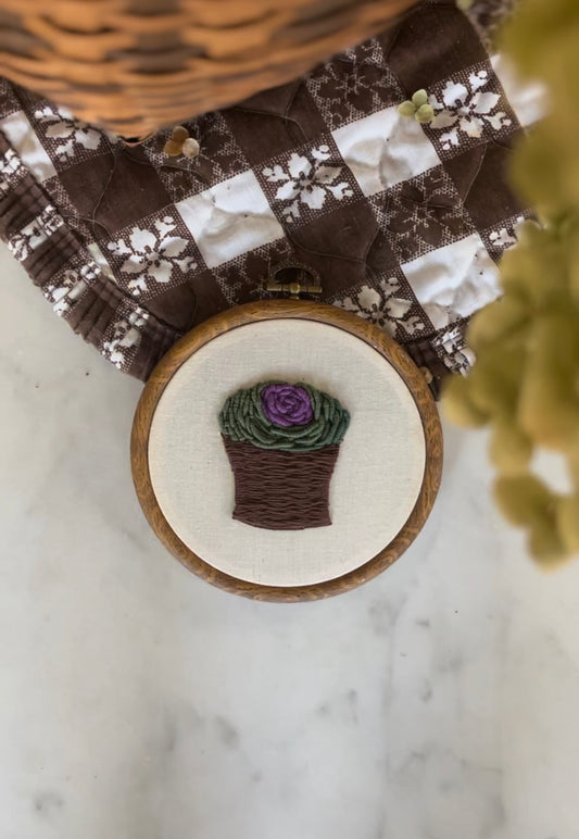 Cabbage in Basket Embroidery