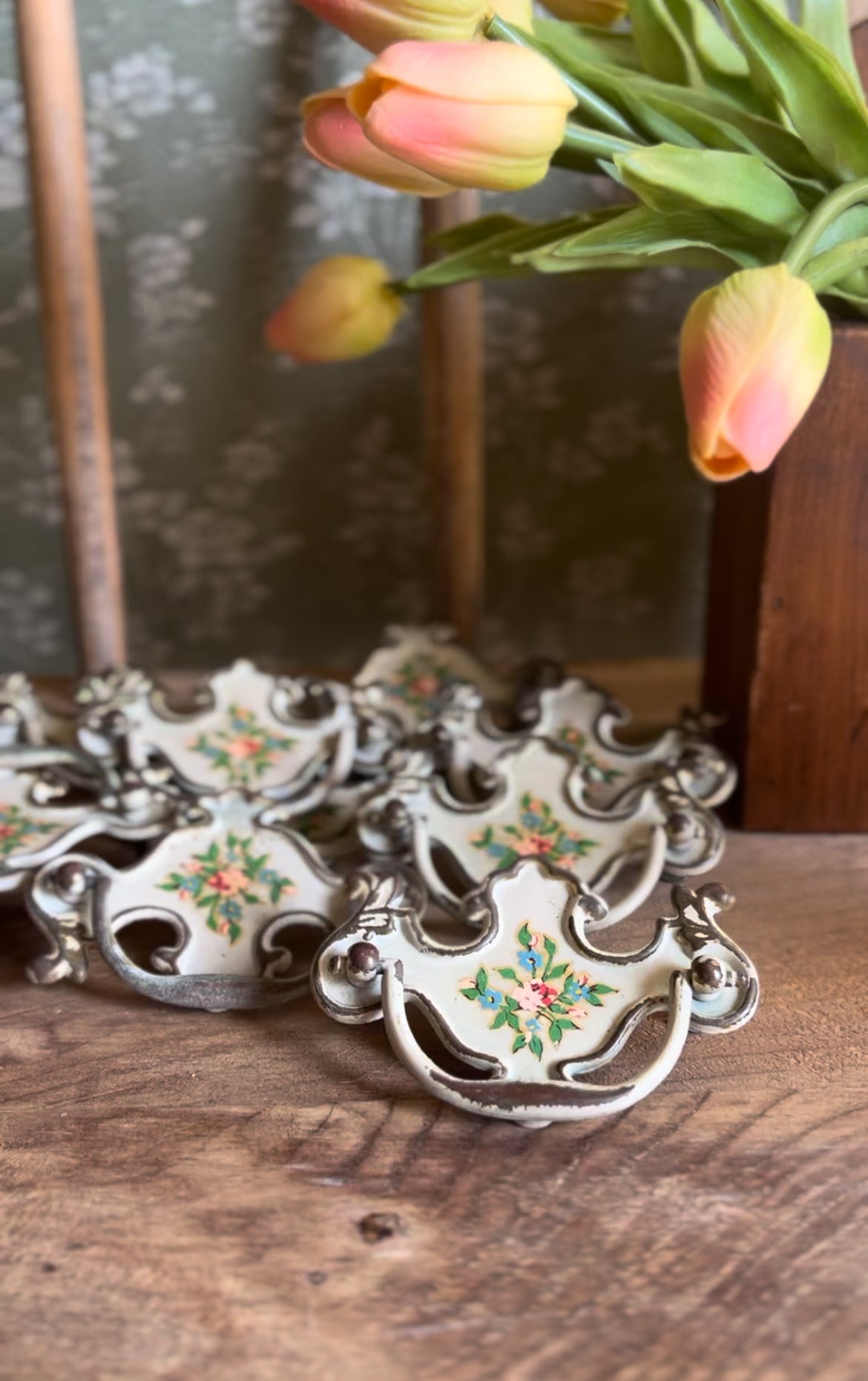 Vintage Floral Drawer Pulls (5 left)