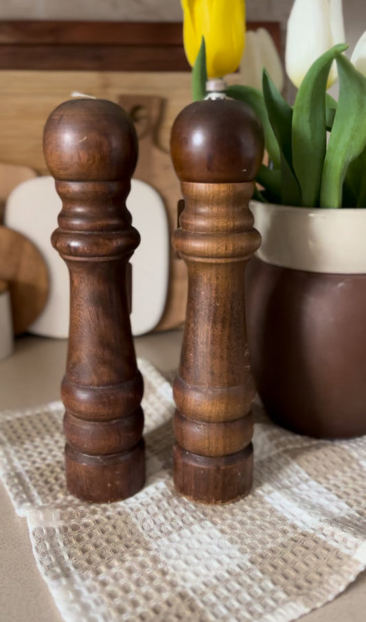 Wooden Salt & Pepper Shakers