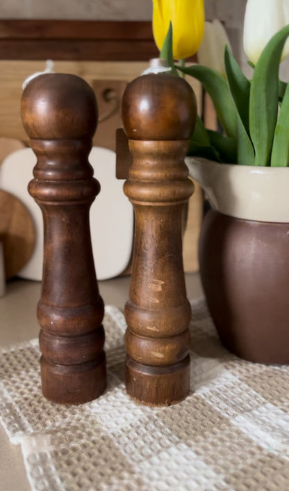 Wooden Salt & Pepper Shakers