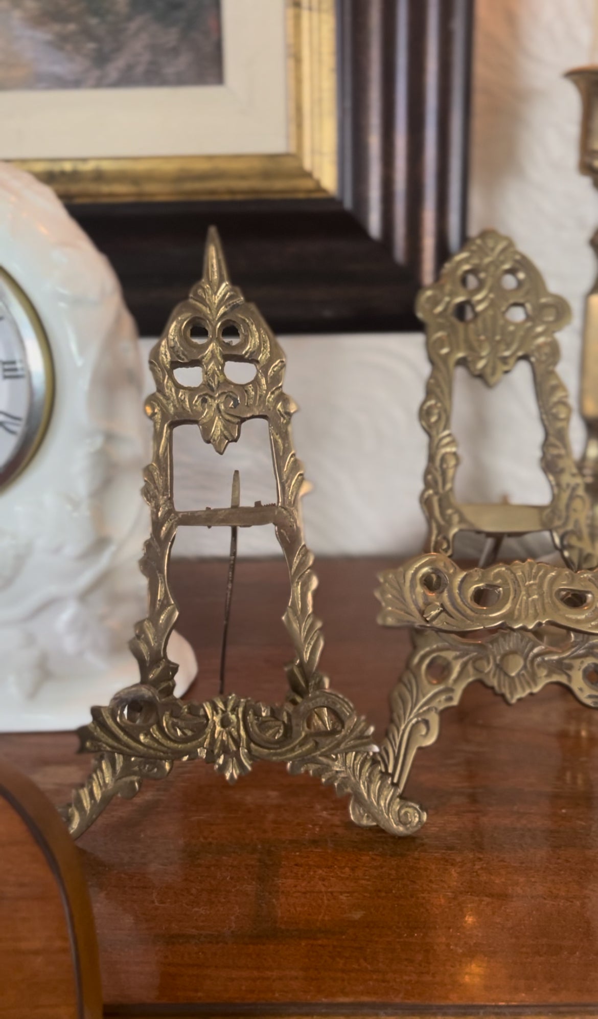 Solid Brass Ornate Picture Easel (1 left)