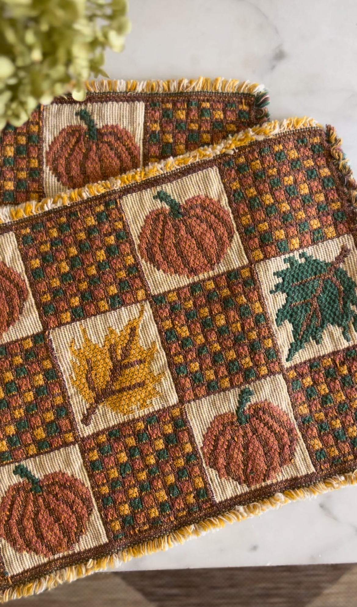 Set of 2 Cozy Fall Placemats