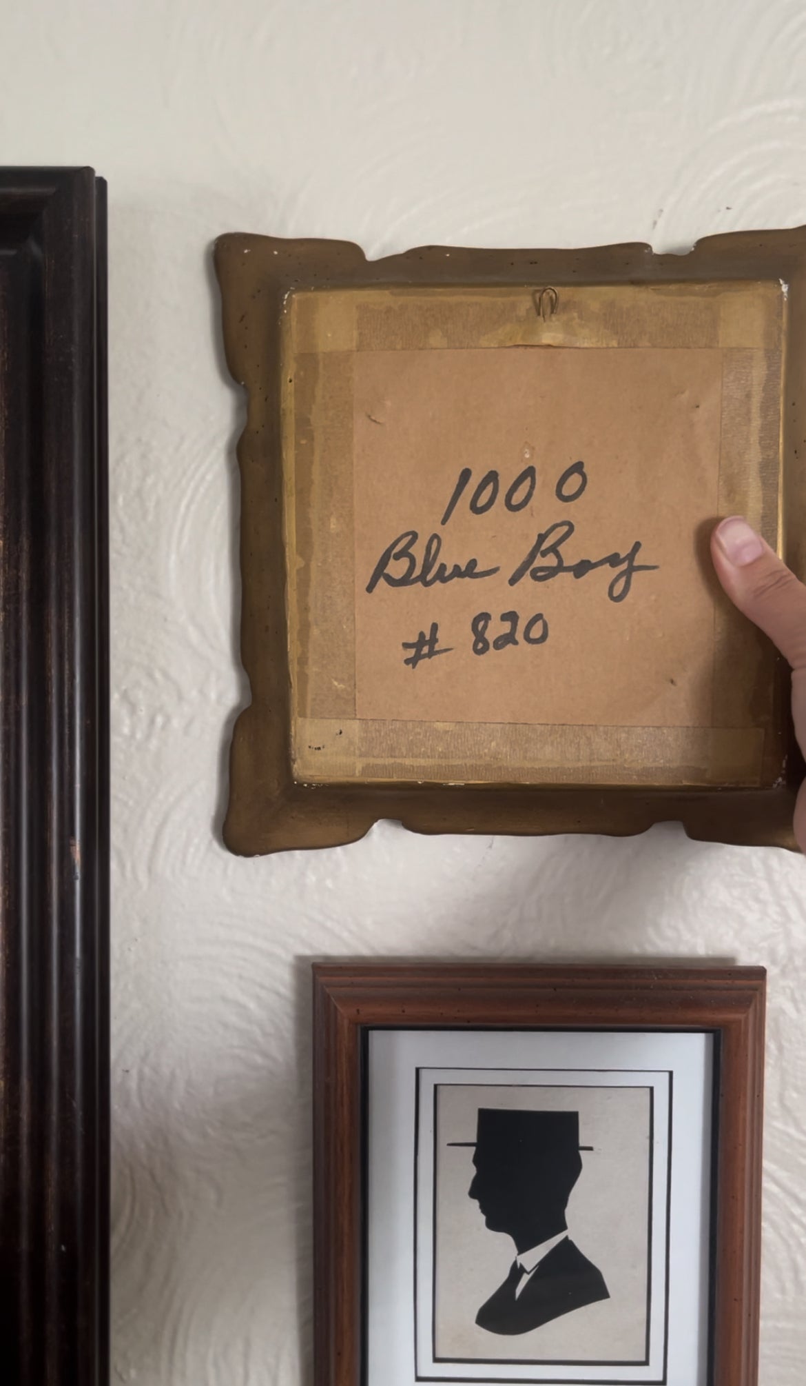 Victorian Portrait with Ornate Gold Frame "Blue Boy"