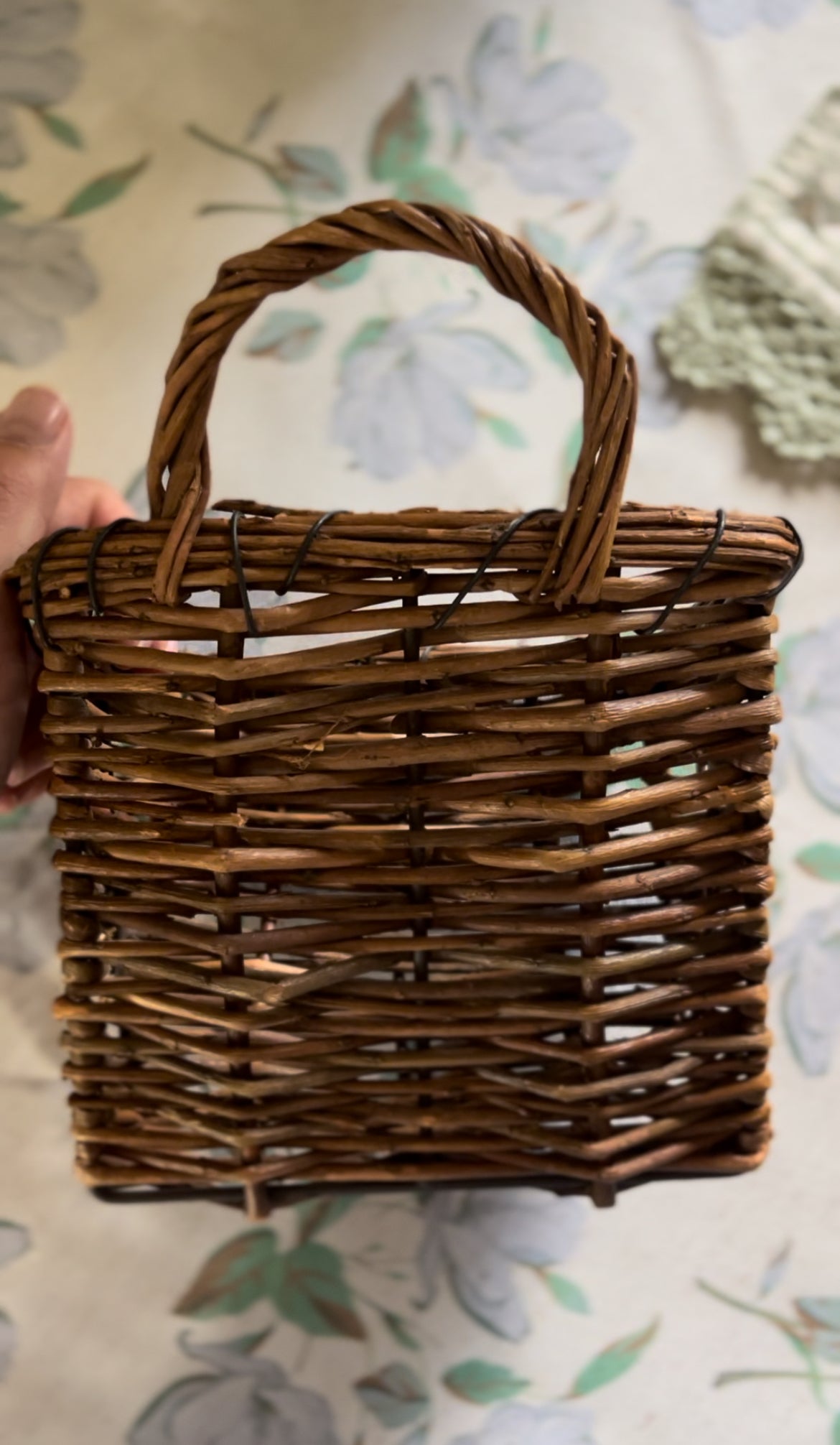 Small Wicker Hanging Basket