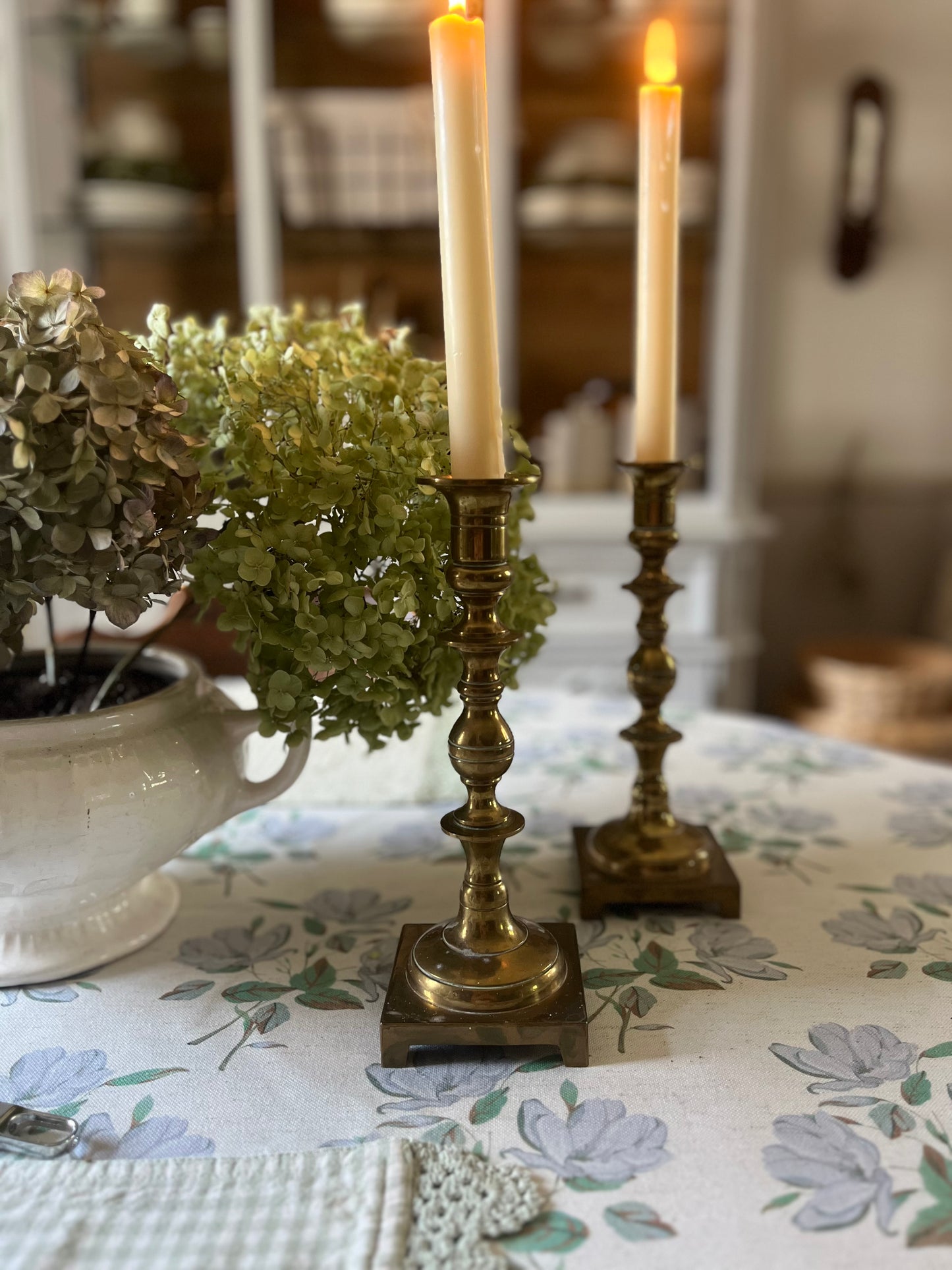 Set of 2 Brass Candle Holders