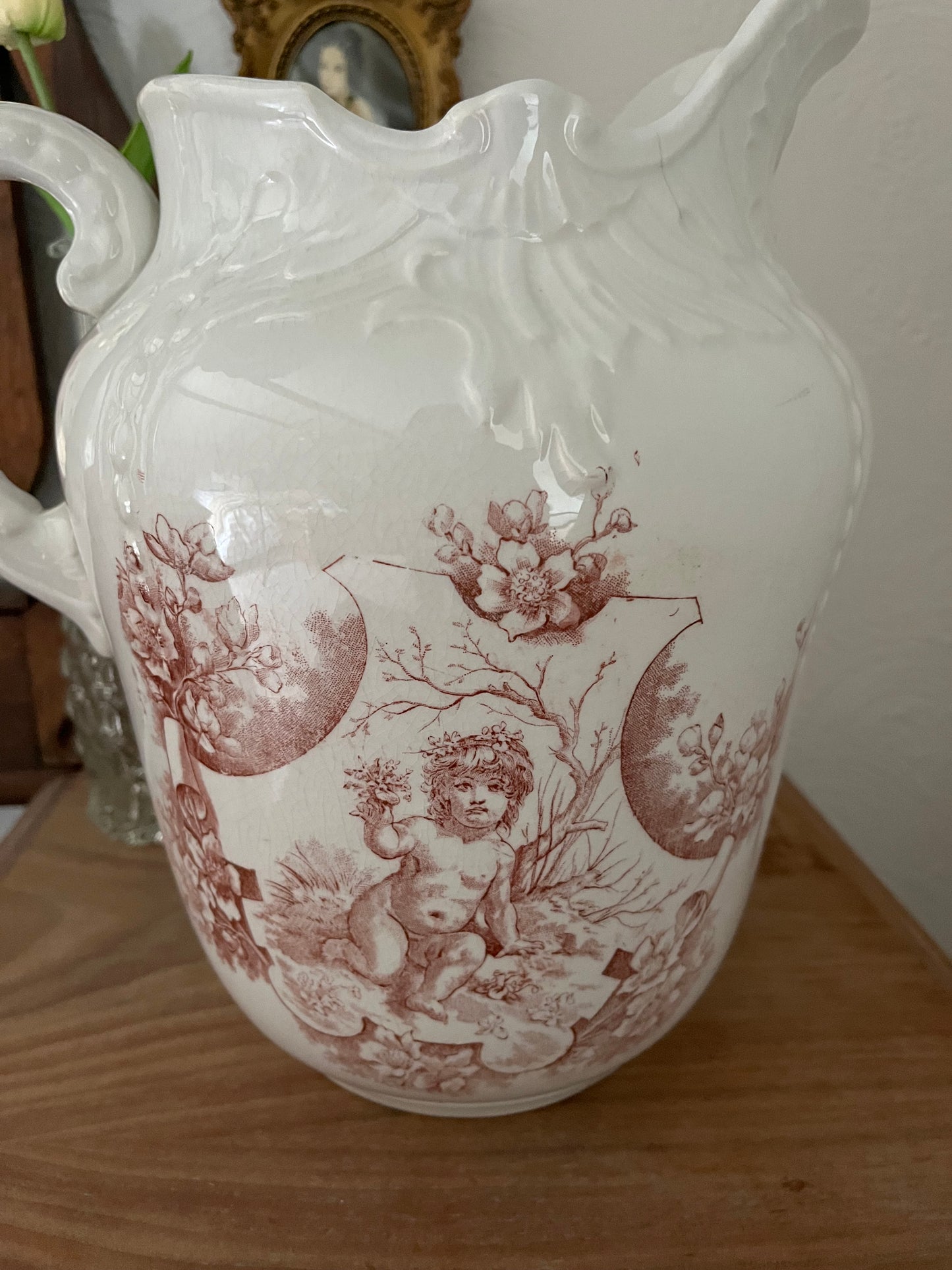 Large Ornate Wash Pitcher