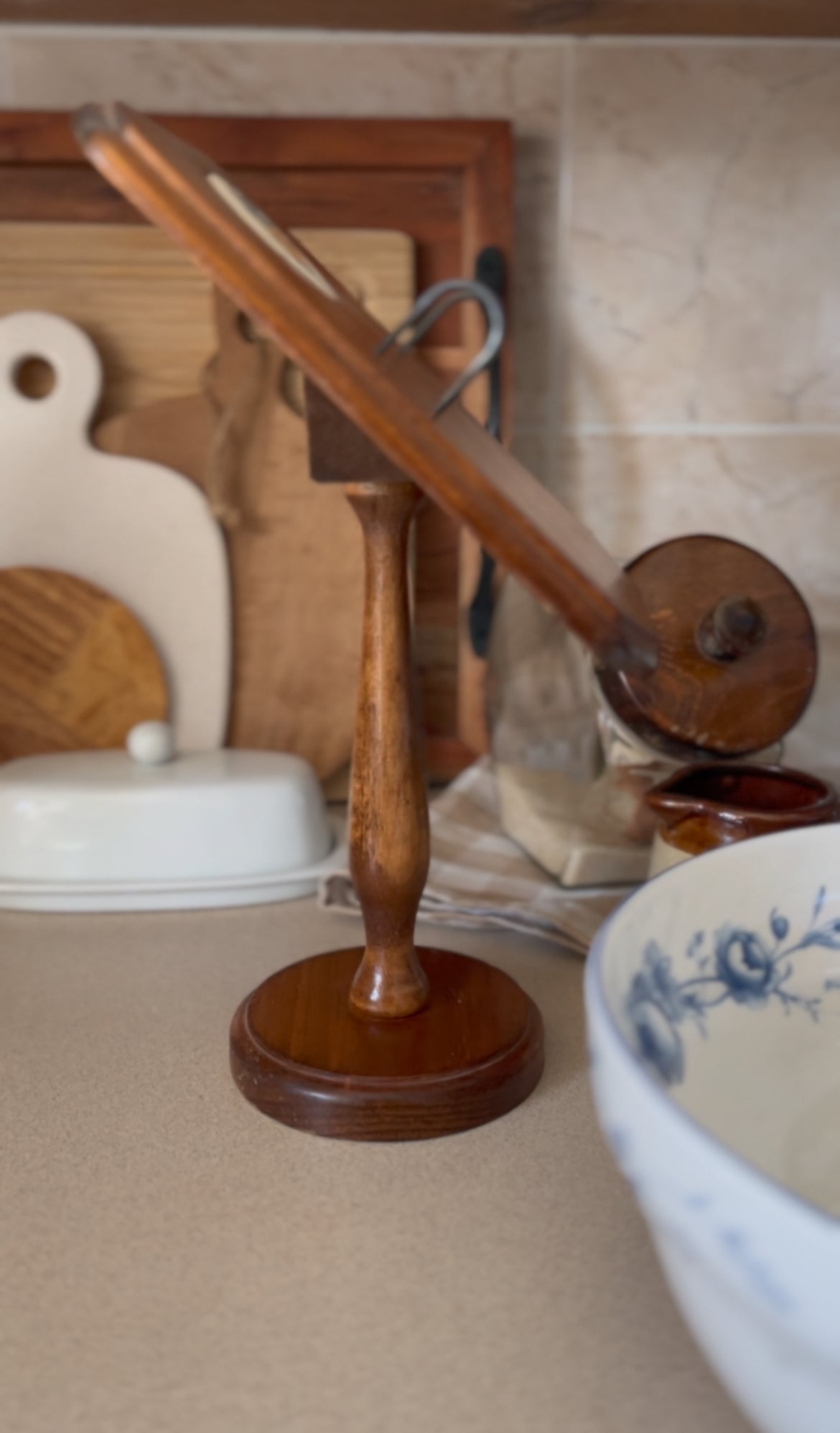 Vintage Wooden Standing Recipe Card Holder