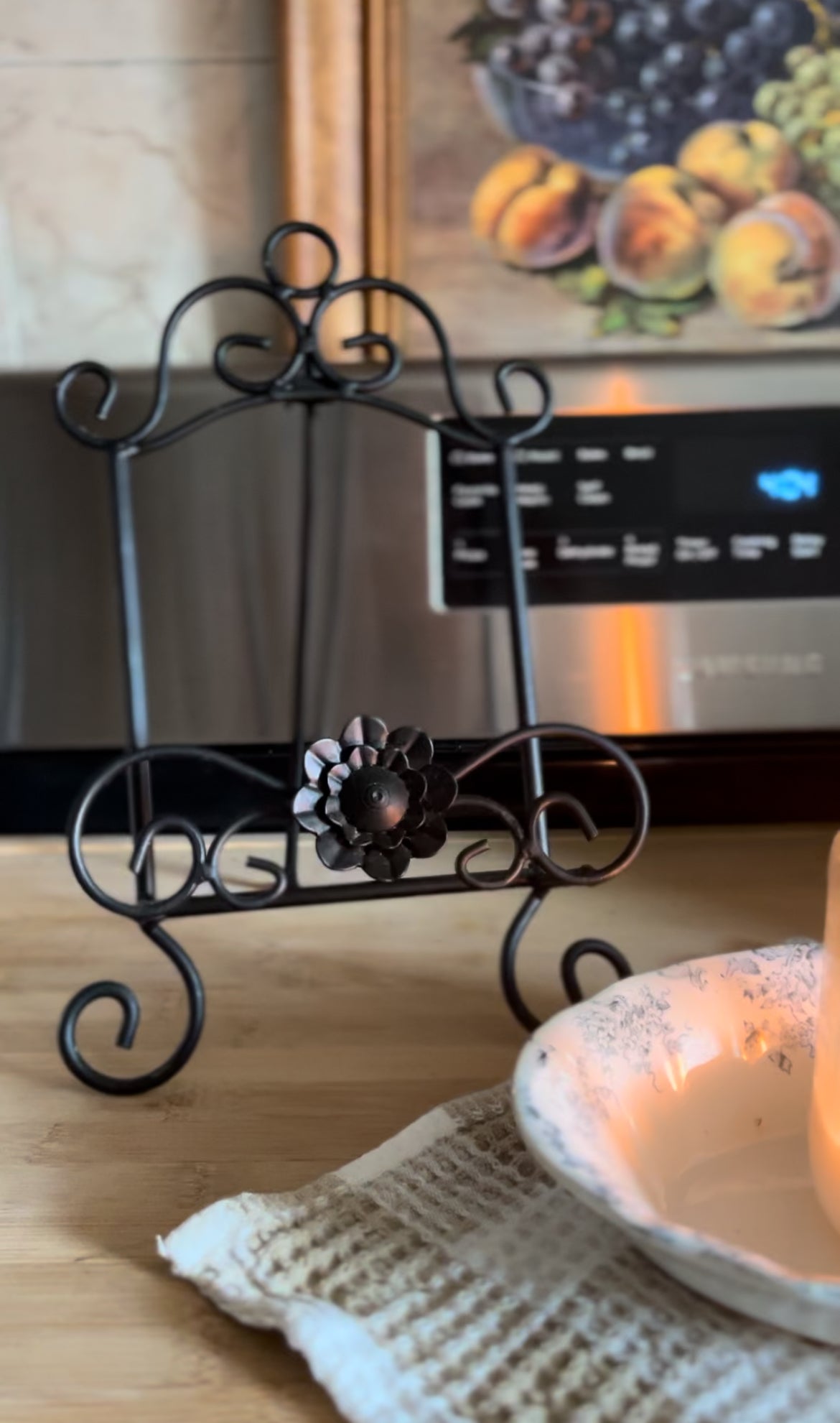 Black Metal Cook Book Stand