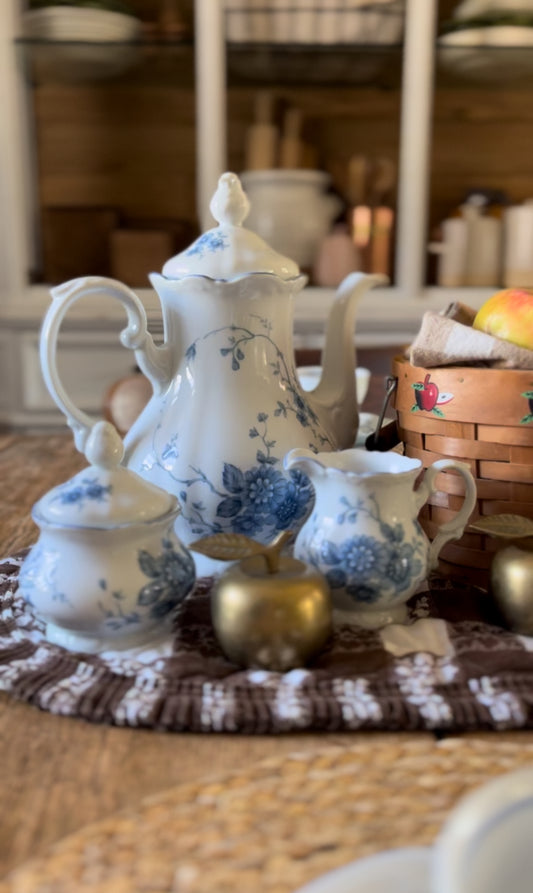 Blue and White Mitterteich Bavarian Tea Set (each sold separately)