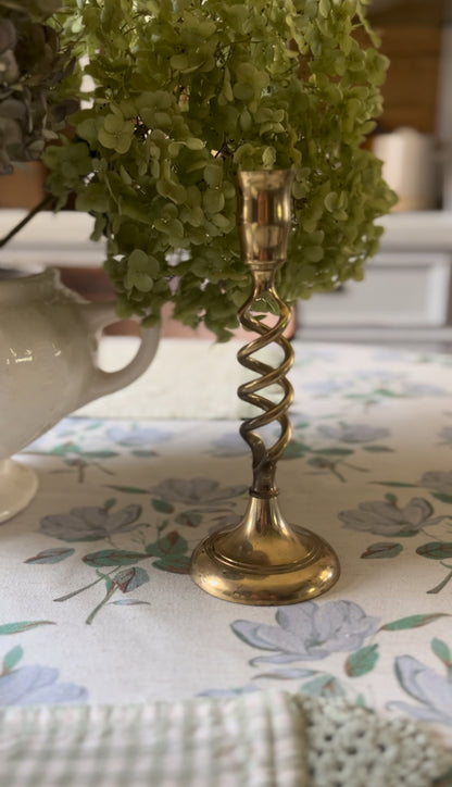 Brass Spiral Candle Holder