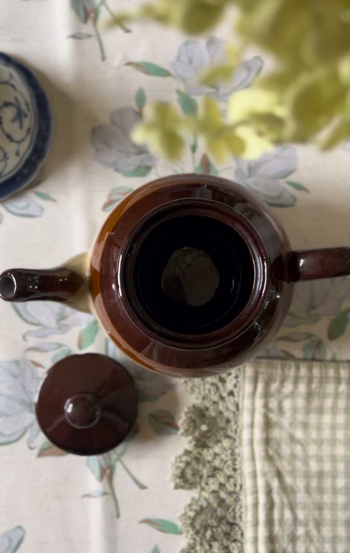 Brown Stoneware Teapot