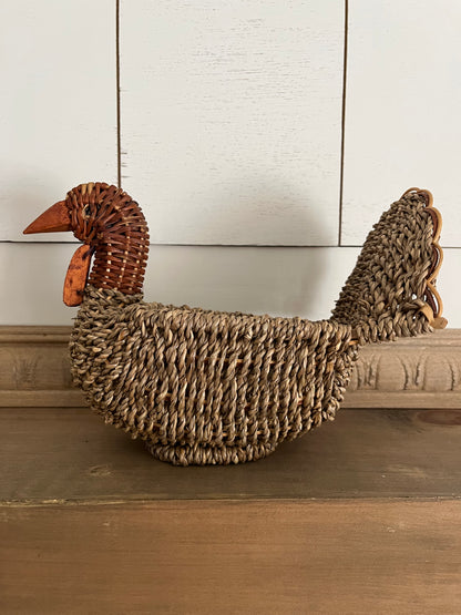 Two Toned Wicker Turkey Basket