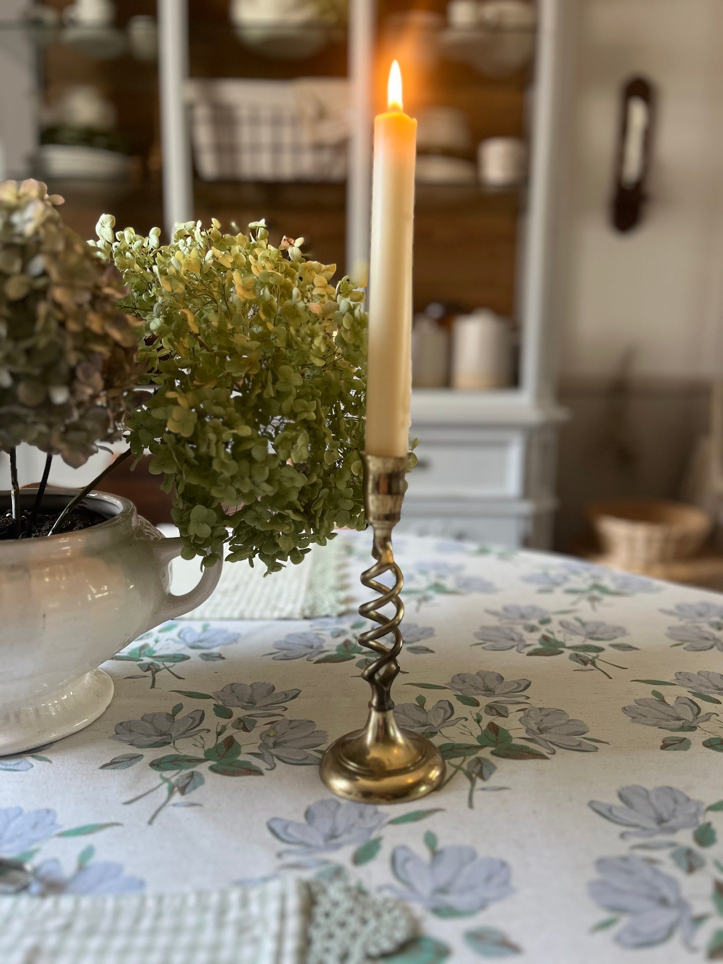 Brass Spiral Candle Holder