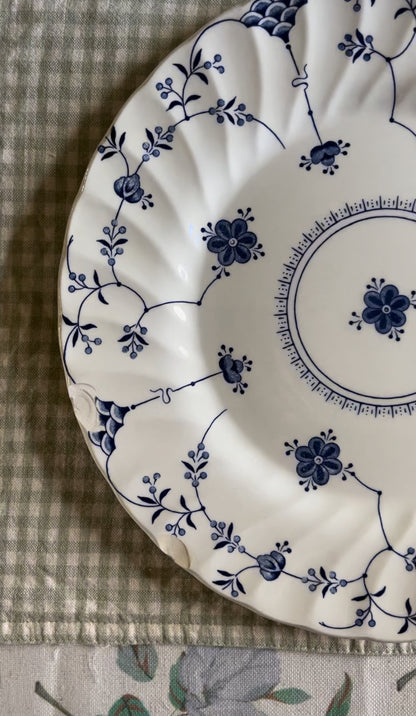 Blue and White Staffordshire Finlandia Pattern Plate