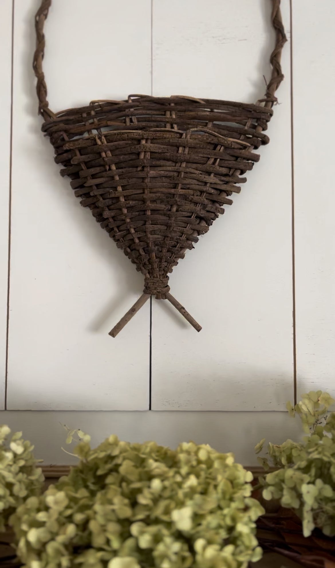 Woven Stick Hanging Door Basket