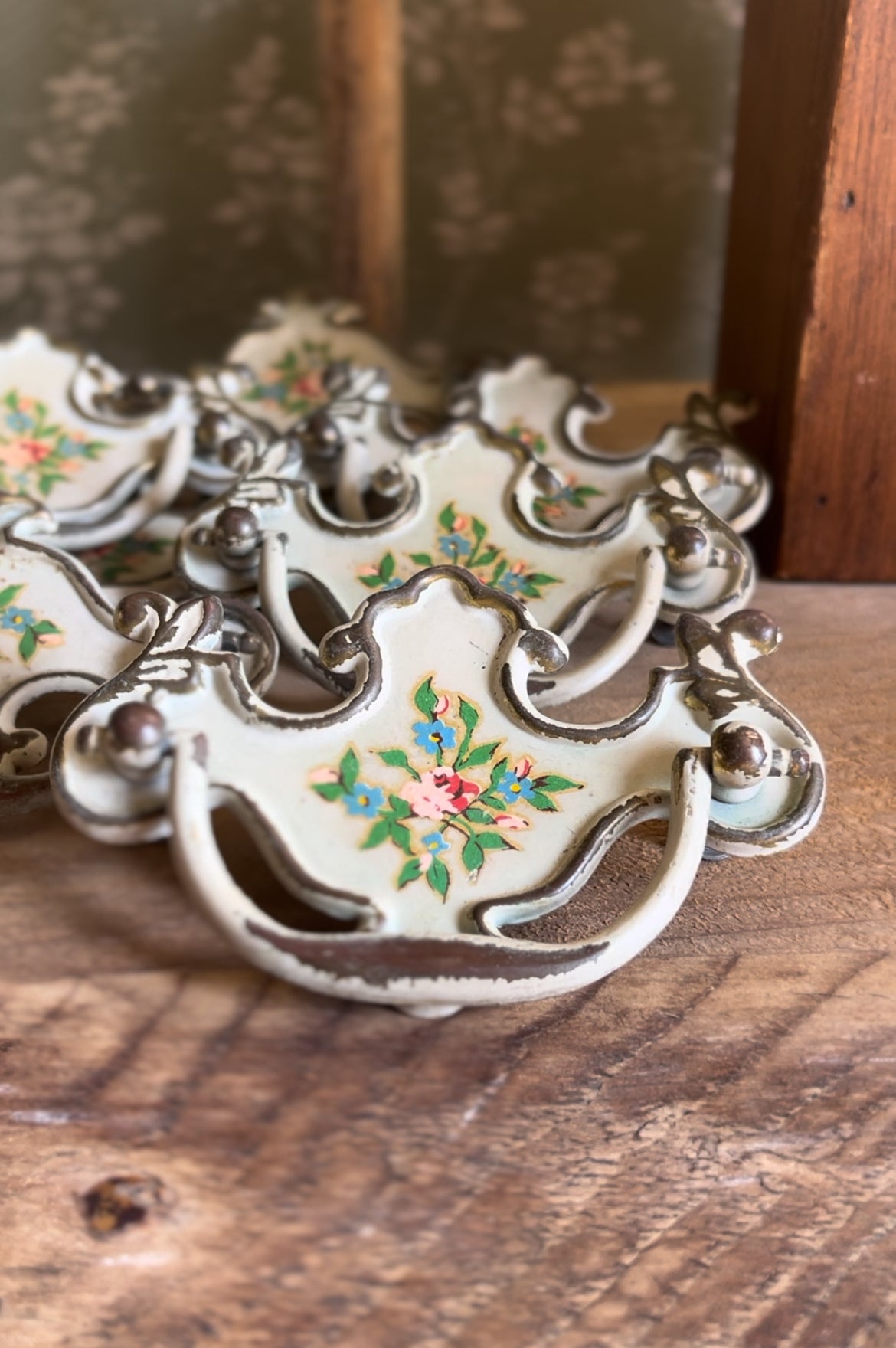 Vintage Floral Drawer Pulls (5 left)