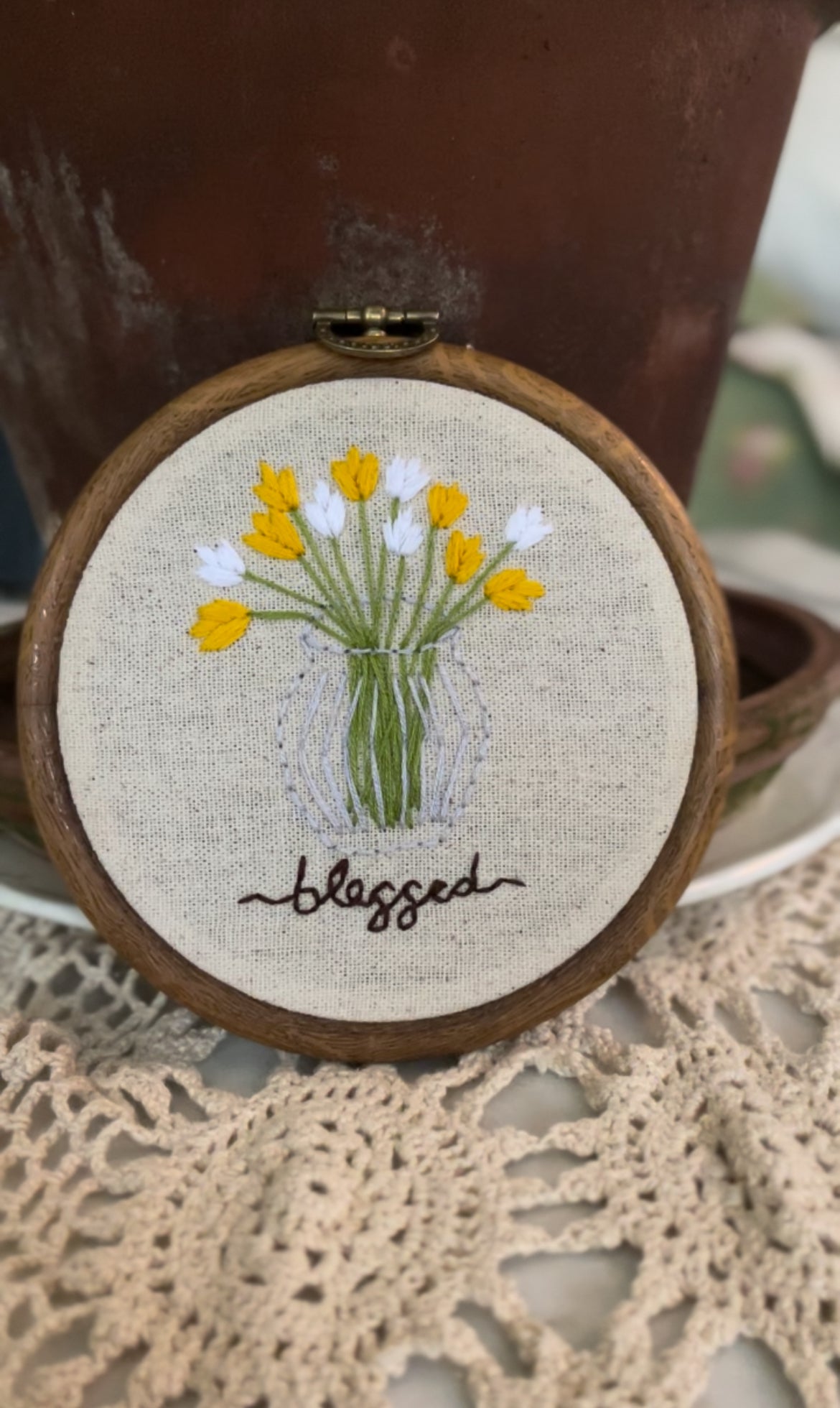 Tulip Vase Embroidery