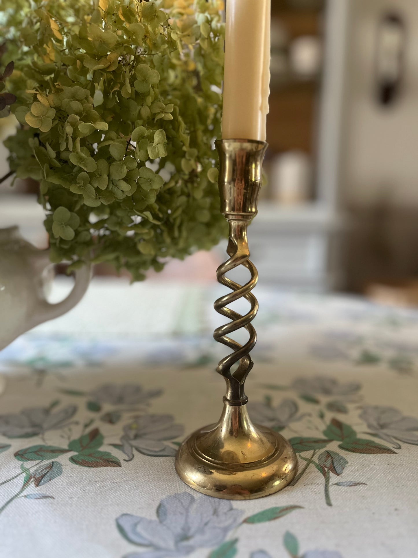 Brass Spiral Candle Holder